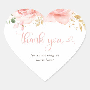 Pink and Gold Girl Baby Shower Gift Tags