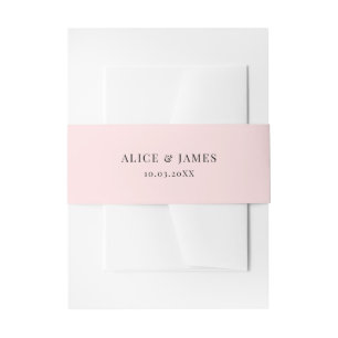 Pink and Gold Glitter Invitation Belly Band