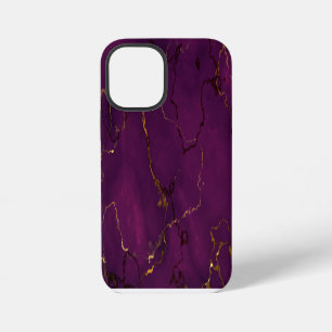Pink and gold glitter marble iPhone 12 mini case