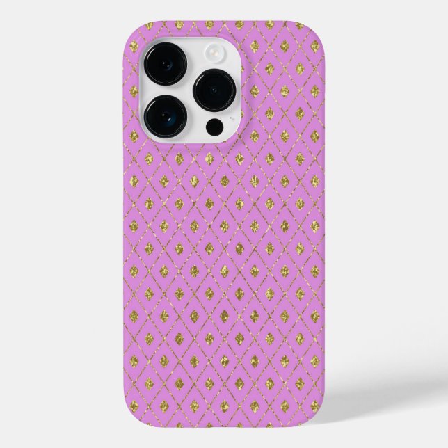 Pink and Gold Glitter Mobile Phone Case (Back)