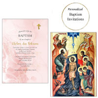 Pink and Gold Glitter Orthodox Baptism