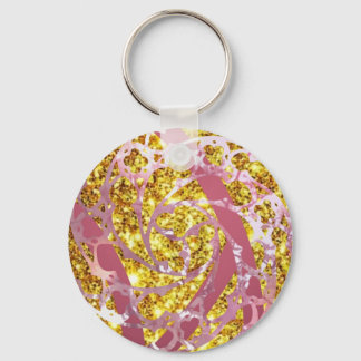 Pink and Gold Glitz Keychain