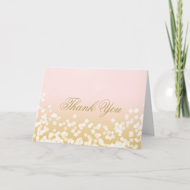 Pink and Gold Glitz Thank You (Front)
