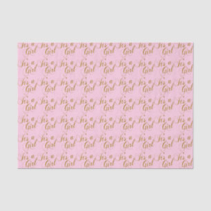 Pink and Gold It's a Girl Baby Tissue Paper