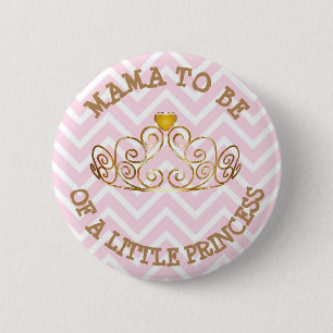 Pink and Gold ITS A GIRL Mom to Be Button