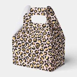 Pink and Gold Leopard Series Design 12 Favor Box