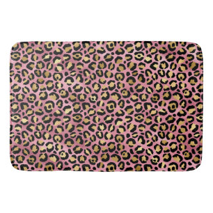 Pink and Gold Leopard Series Design 15 Bath Mat
