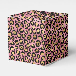 Pink and Gold Leopard Series Design 15 Favor Box