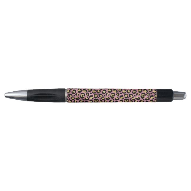 Pink and Gold Leopard Series Design 15 Pen (Front)