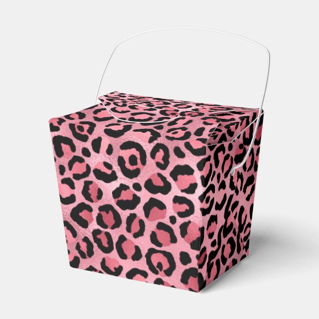 Pink and Gold Leopard Series Design 2 Favor Box (Front Side)