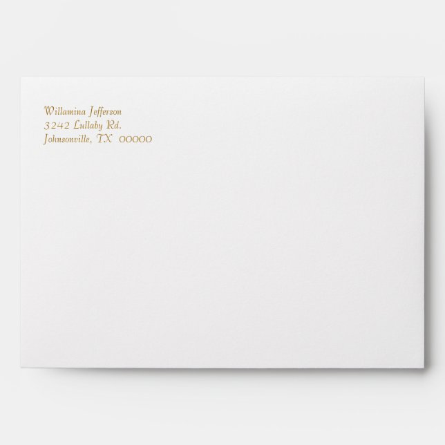 Pink and gold lined invitation envelopes (Front)