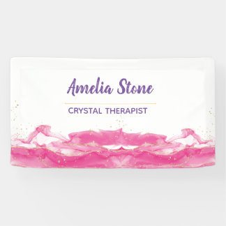 Pink and Gold Marble Banner