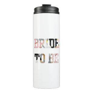 Pink and Gold Marble  Bride to Be Thermal Tumbler