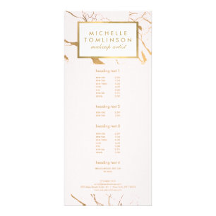 Pink and Gold Marble Designer Rack Card