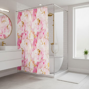 Pink and gold marble effect