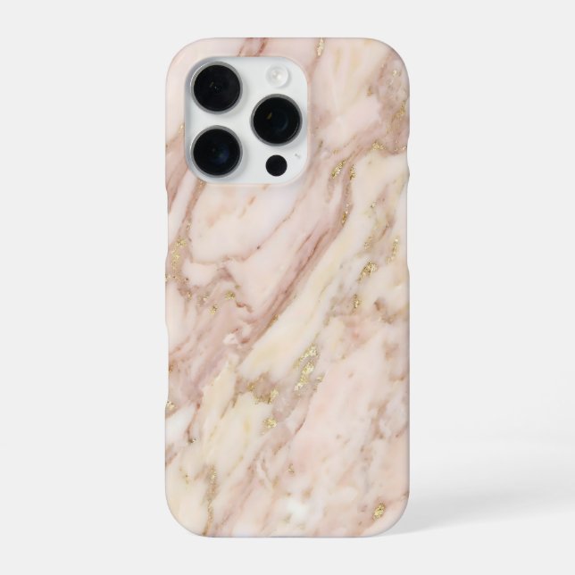 pink and gold marble iPhone case (Back)