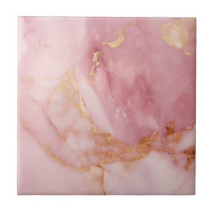 Pink, and Gold Marble Tile