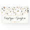 Pink and Gold Modern Confetti Dots Wedding Banner