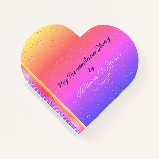 PINK and GOLD PERSONAL DIARY with NAME and TITLE Notebook (Front)