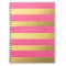 Pink And Gold Personalized Notebook
