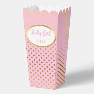 Pink and Gold Popcorn Favour Box