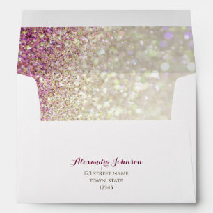 Pink And Gold Return Address Envelope