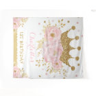 Pink and Gold Royal Crown Princess Birthday Party