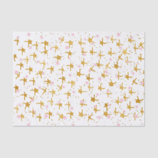 Pink and Gold Stars Confetti Tissue Paper