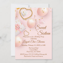 Pink and Gold Sweet Sixteen Birthday Party