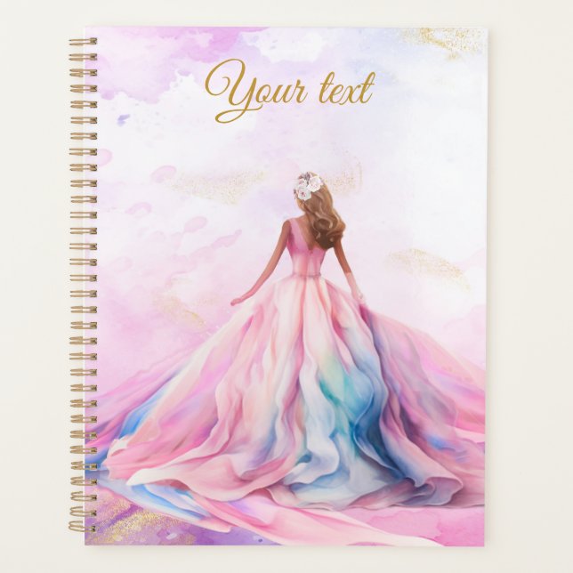 Pink and Gold Sweet Sixteen Planner (Front)