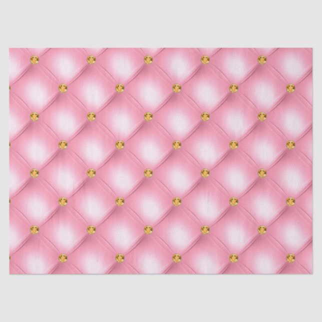 Pink and Gold Tufted Tissue Paper (Front)