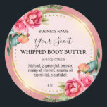 Pink And Gold Vintage Body Butter Labels<br><div class="desc">Pink And Gold Vintage Body Butter Labels with a pink bouquet and greenery.</div>