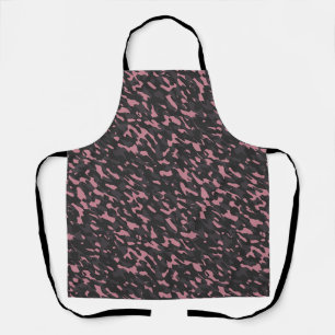 pink and gray camo abstract apron