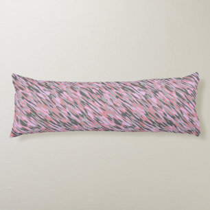 pink and gray green camo abstract body pillow