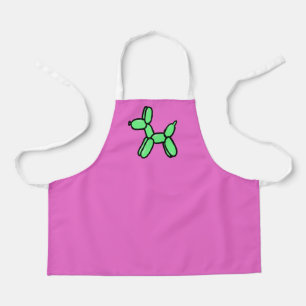 Pink and Green Balloon Dog Apron
