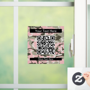 Pink and Green Camo, Camouflage, Military, Army Window Cling