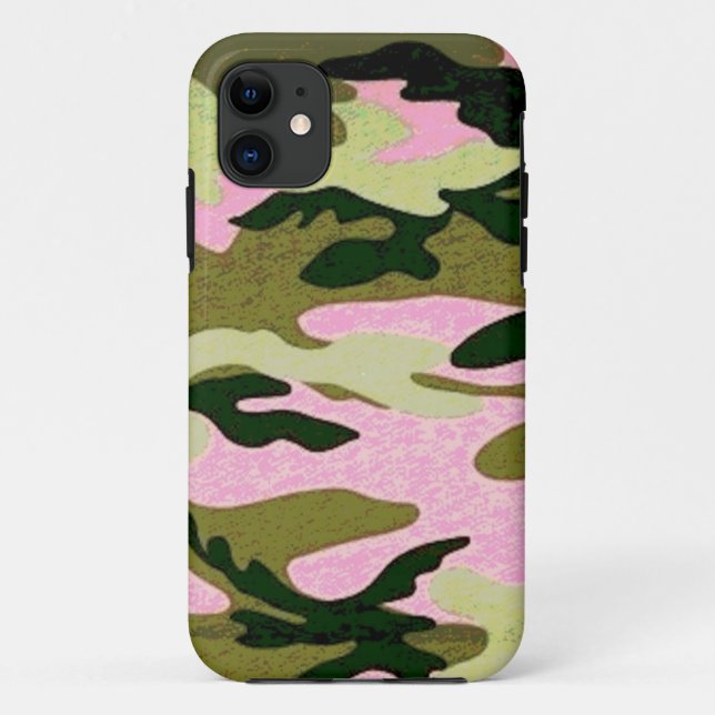 Pink and Green Camoflauge Case-Mate iPhone Case (Back)