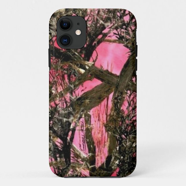 "Pink and Green Camouflage" Case-Mate iPhone Case (Back)