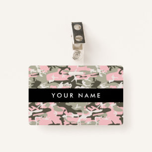 Pink and Green Camouflage, Military, Army Badge