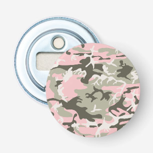 Pink and Green Camouflage, Military, Army Bottle Opener