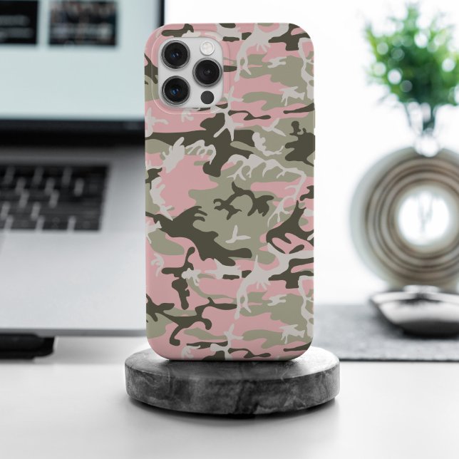Pink and Green Camouflage, Military, Army iPhone Case (Creator Uploaded)