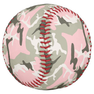 Pink and Green Camouflage, Military, Army Softball