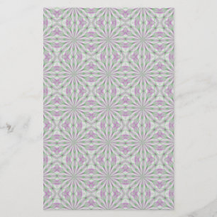 Pink and Green Christmas Rosettes Stationery