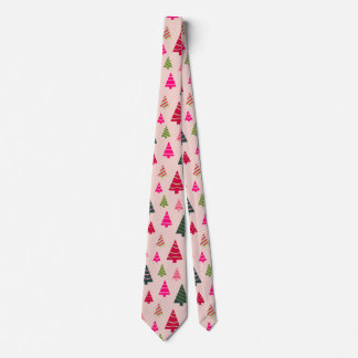 Pink and Green Christmas Tie