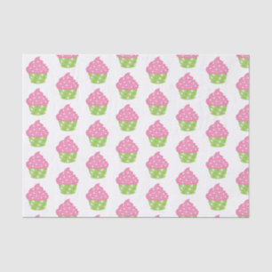 Pink and Green Cupcake Tissue Paper