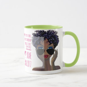 Pink and Green Custom Greek Sorority Gift Mug