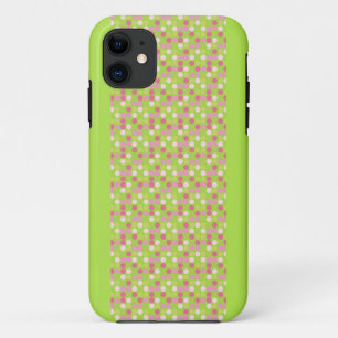Pink and Green Dots iPhone 11 Case
