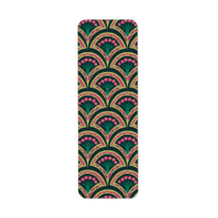 Pink and Green Floral Fan Pattern