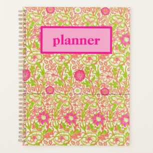 Pink and Green Floral Planner