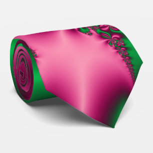 Pink and Green Flow Tie